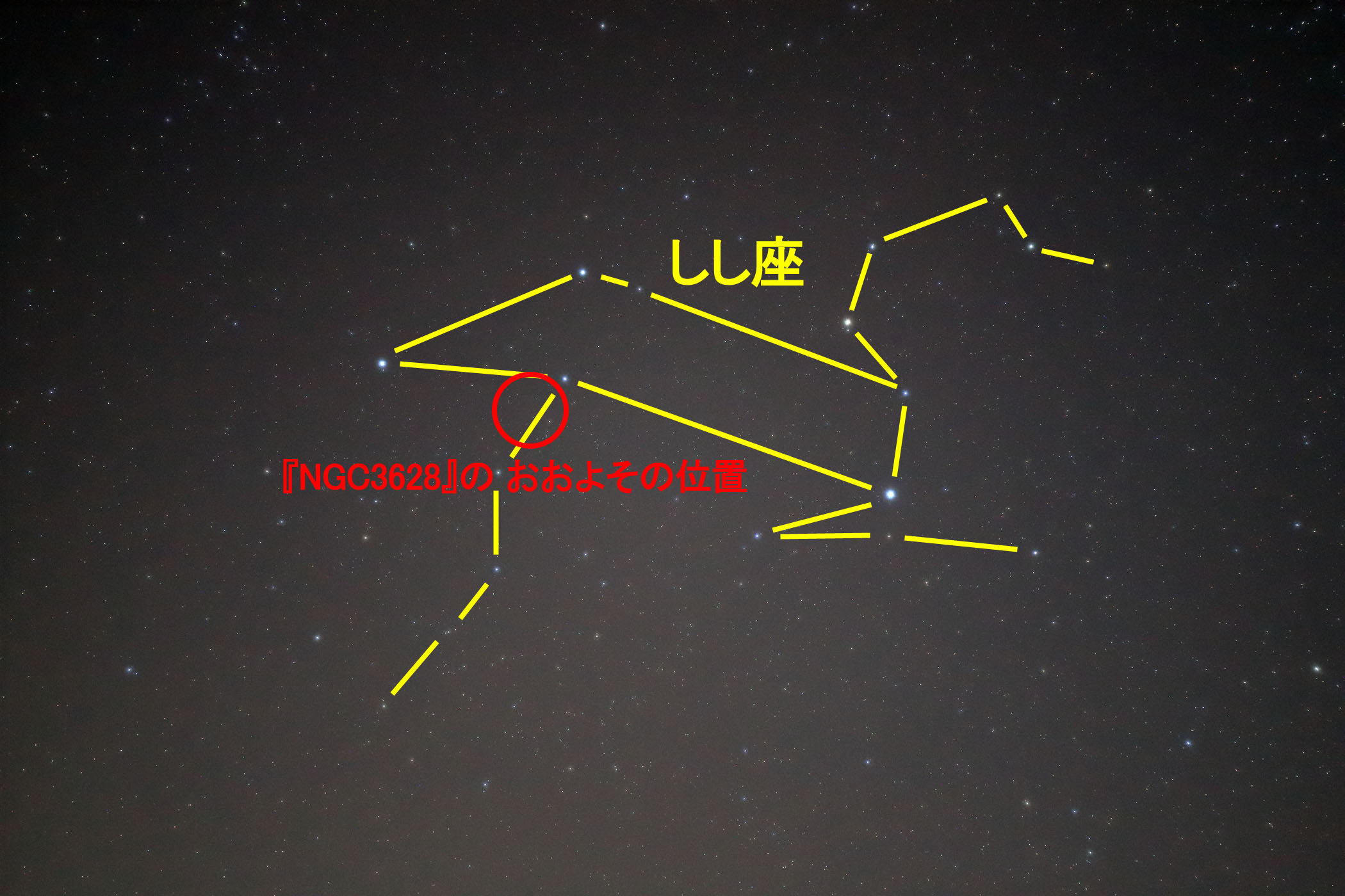 wNGC3628x̂悻̈ʒu