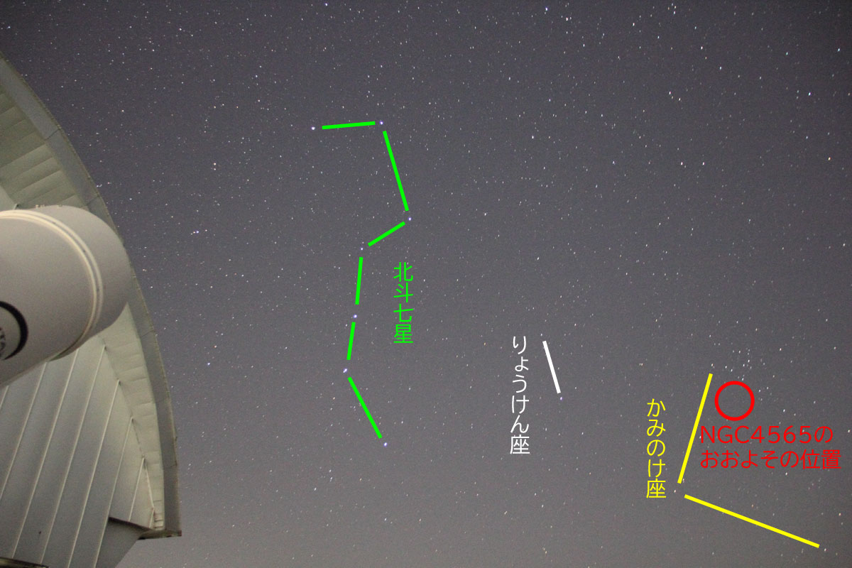 wNGC4565x̂悻̈ʒu