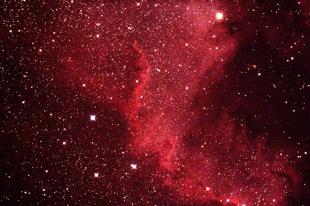 北アメリカ星雲の中心部