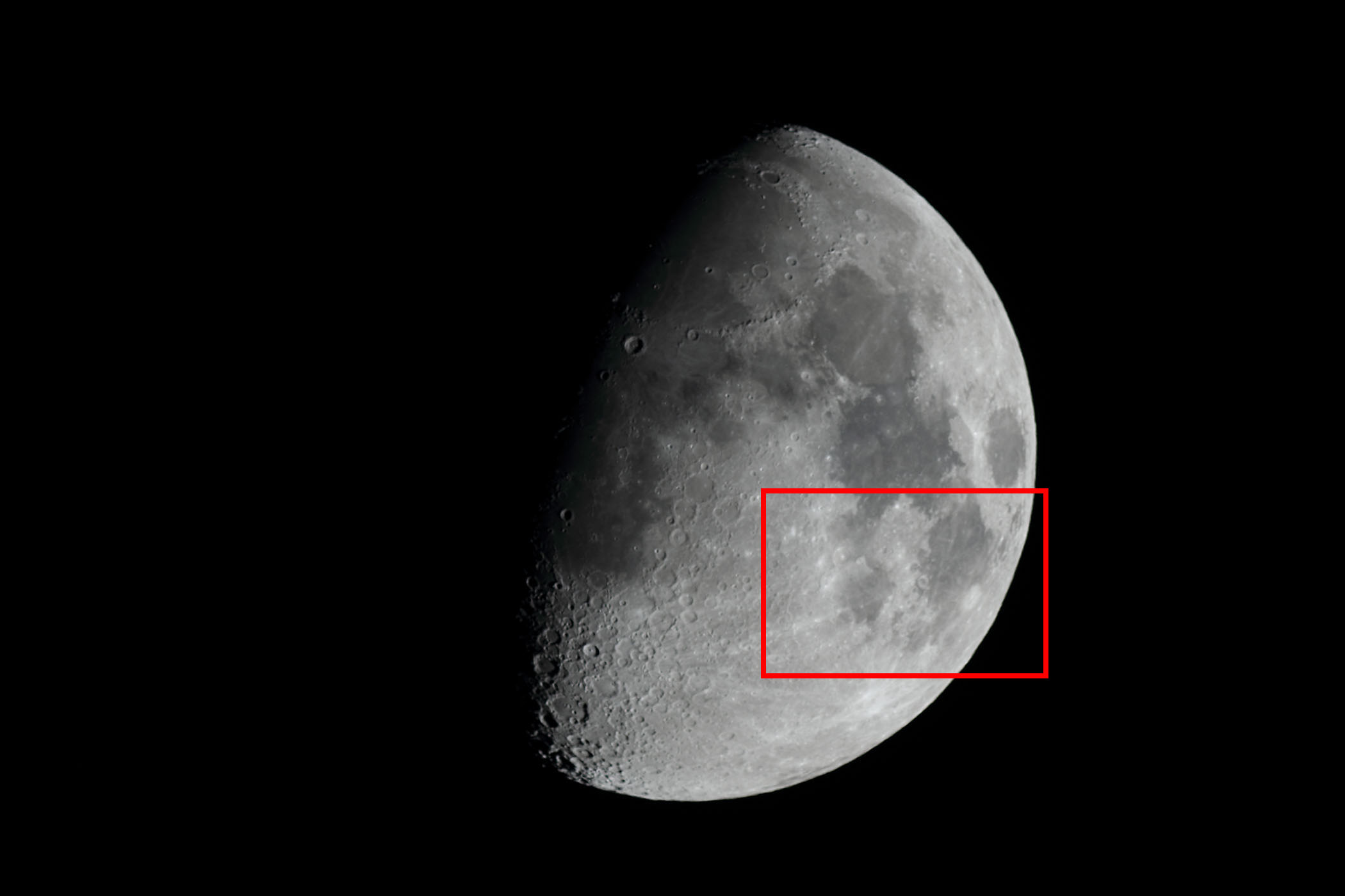 『月(月齢9.4)神酒の海・豊かの海付近』(2025年12月29日)