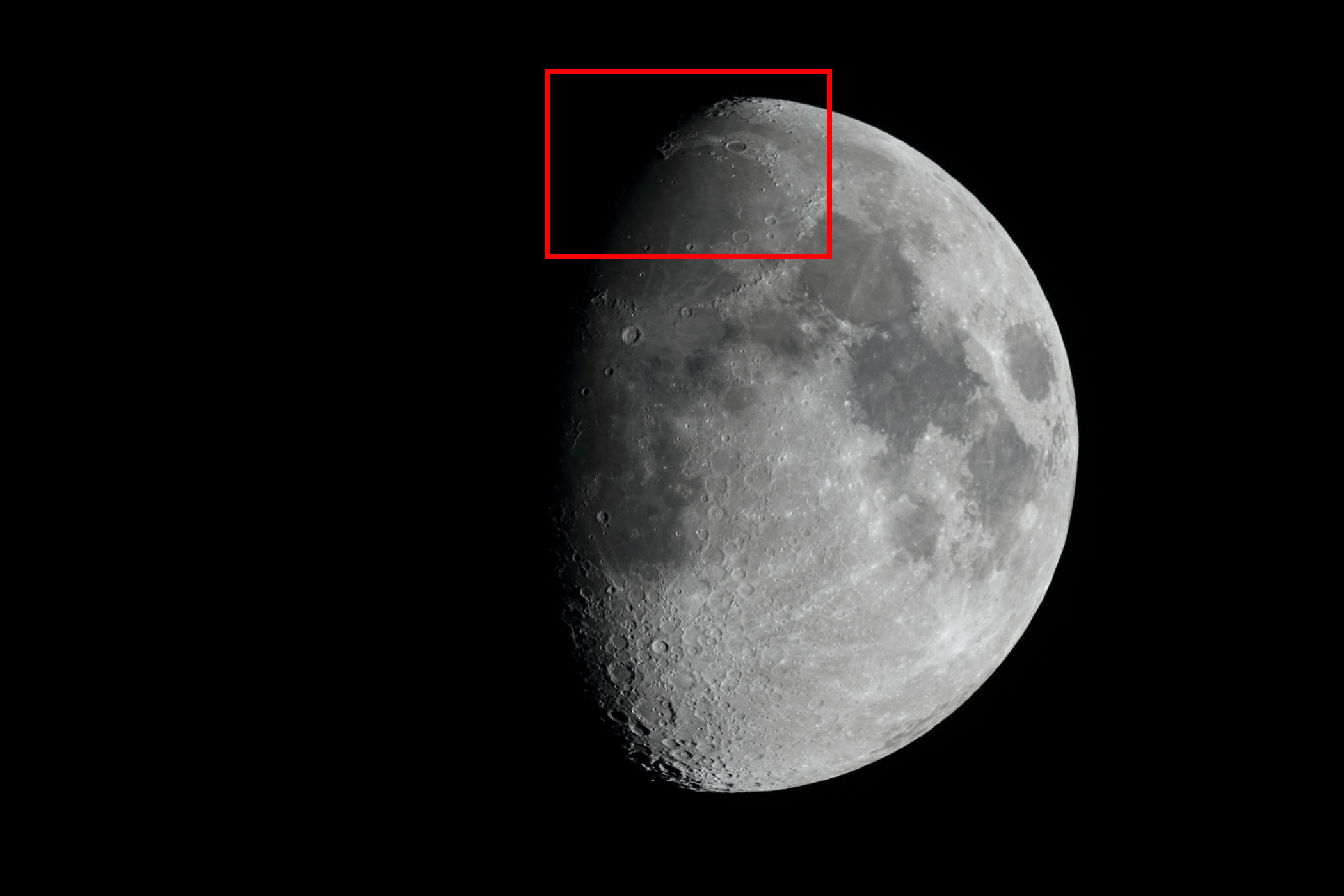 『月(月齢9.7)プラトン・雨の海付近』(2026年1月28日)