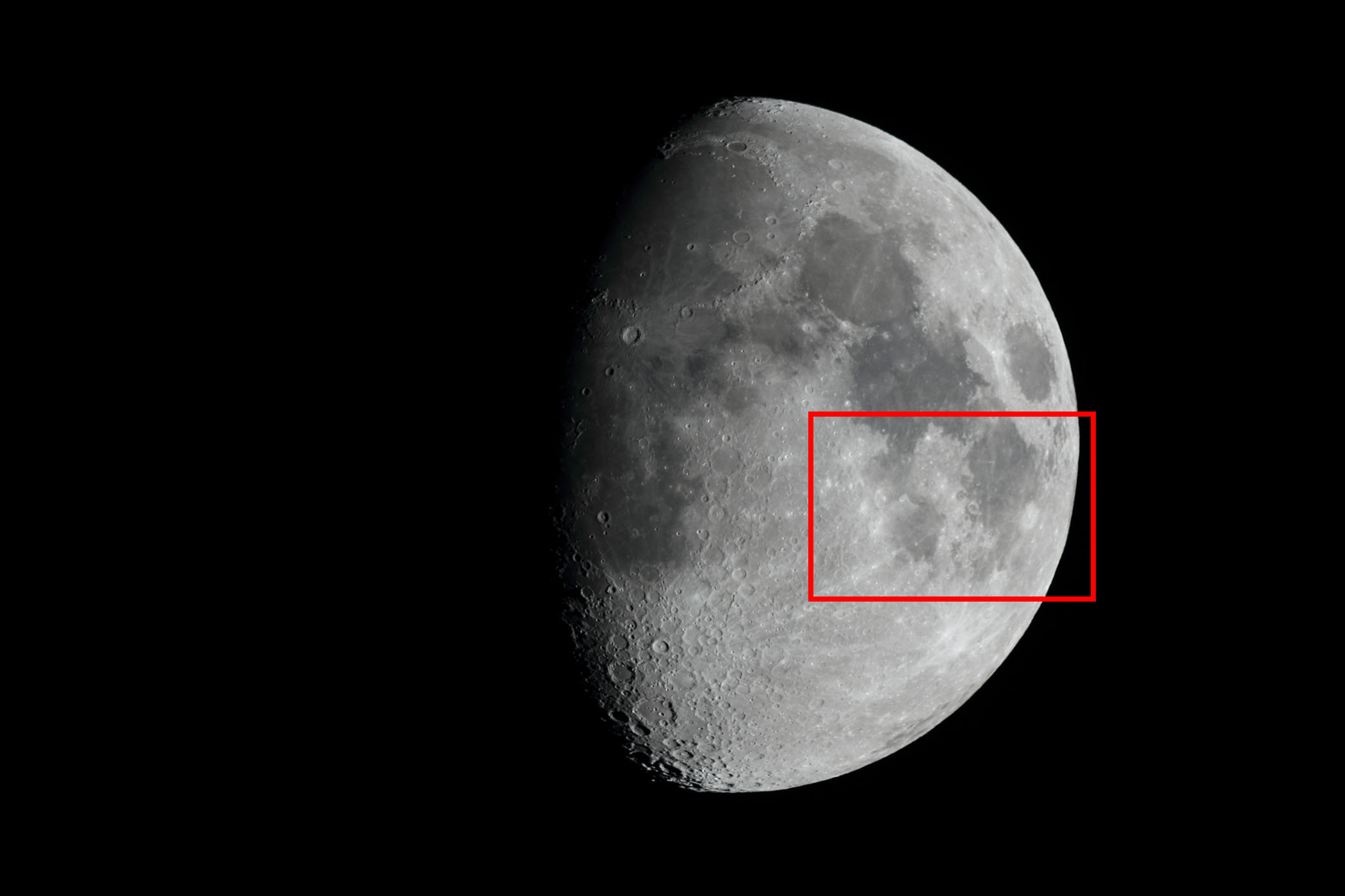 『月(月齢9.7)神酒の海・豊かの海付近』(2026年1月28日)