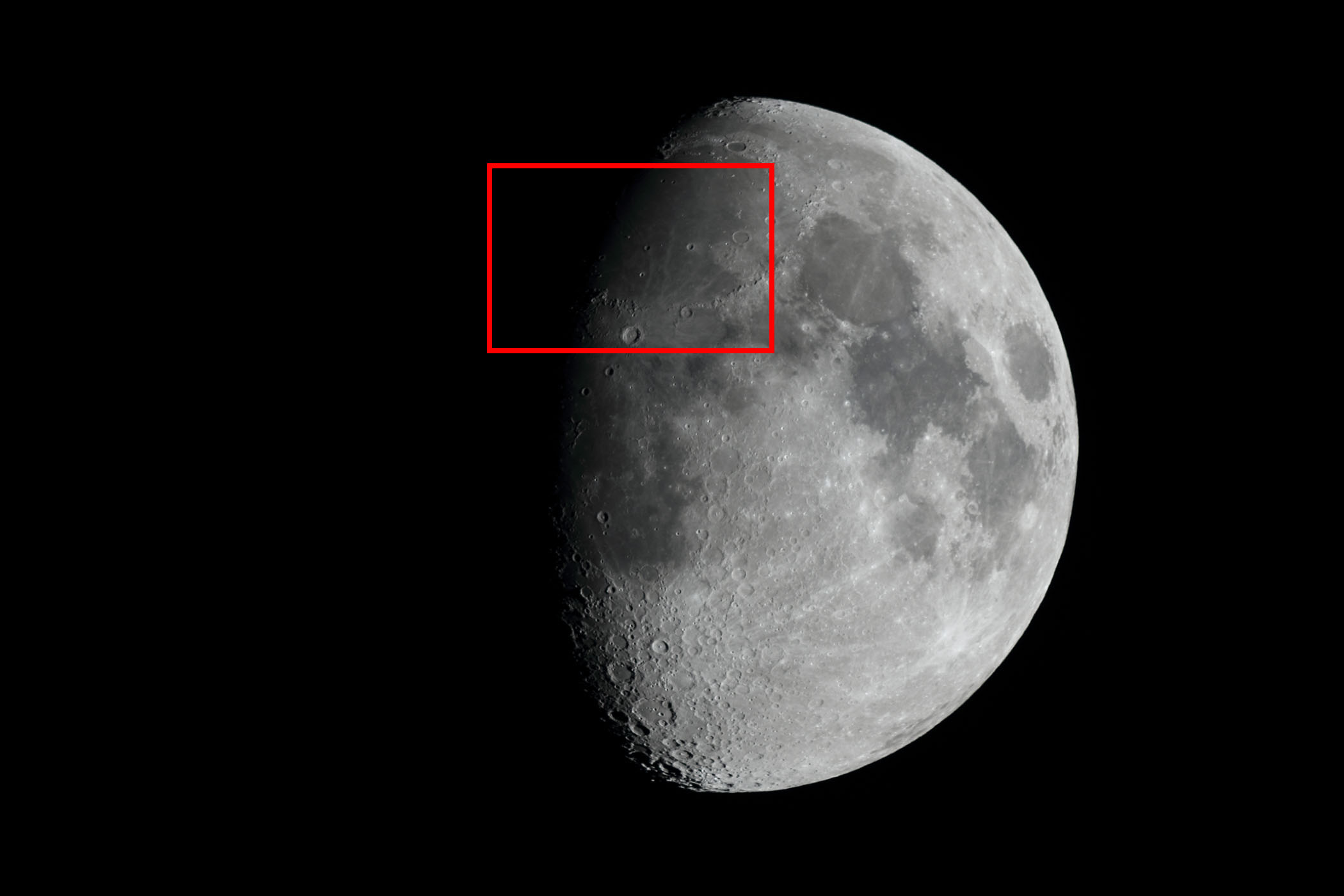 『月(月齢9.7)雨の海付近』(2026年1月28日)