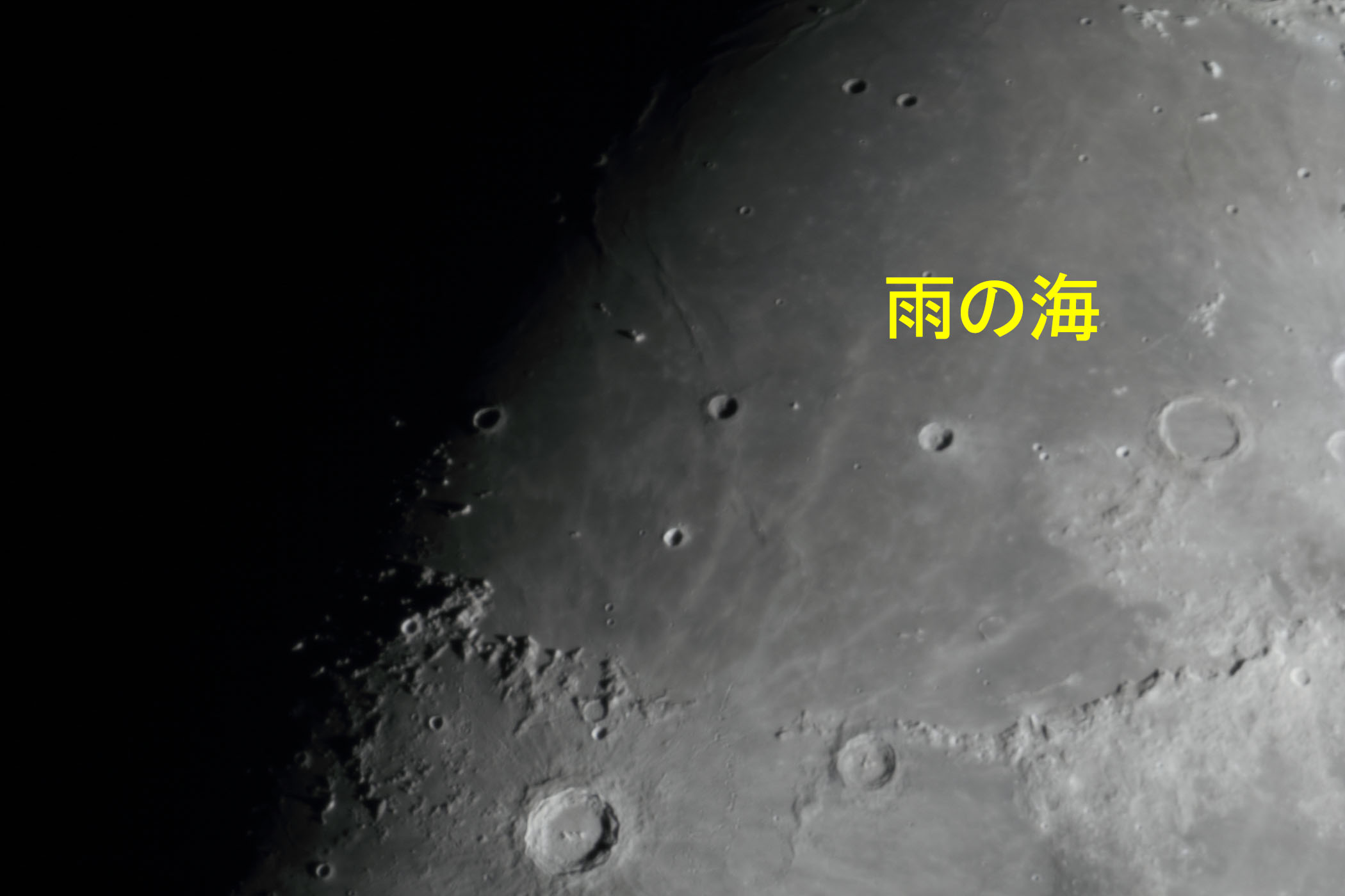 『月(月齢9.7)雨の海の海付近』(2026年1月28日)