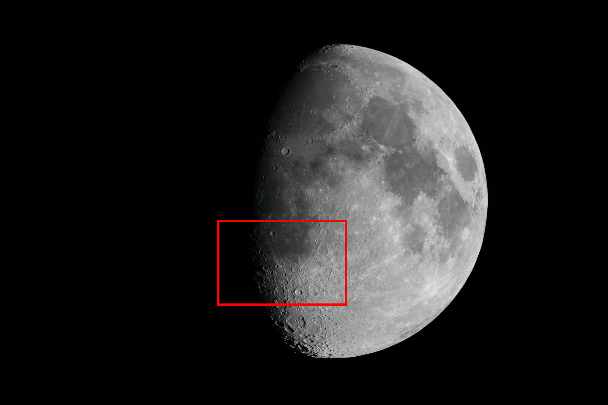 『月(月齢9.7)雲の海・ティコ付近』(2026年1月28日)