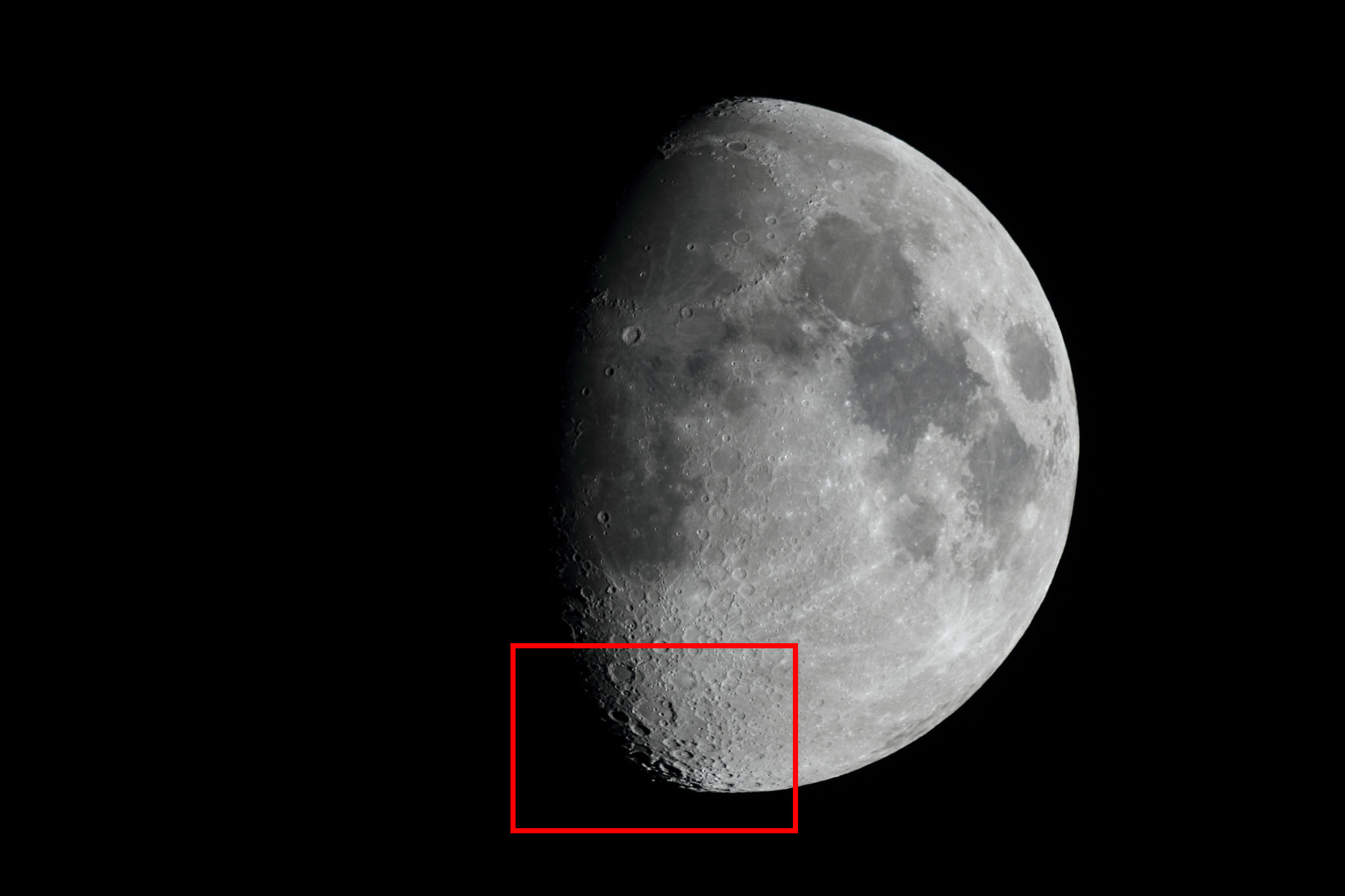 『月(月齢9.7)クラヴィウス付近』(2026年1月28日)